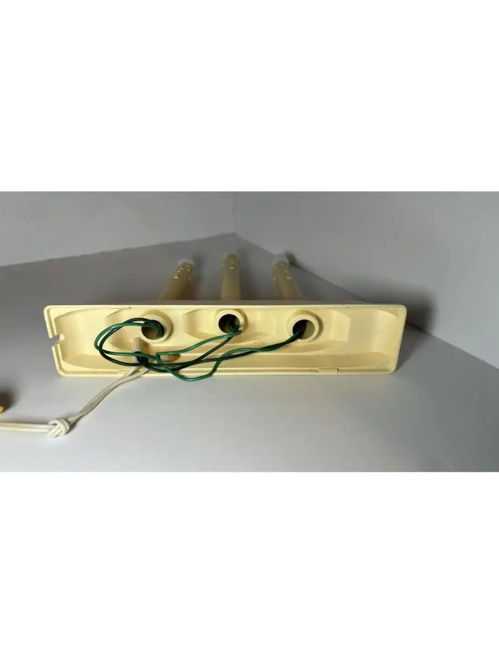 Pair Of Vintage 3-Light Candolier Electric Christmas Candle Window Candle